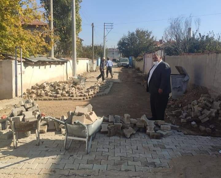 Karaadilli Belediyesi Parke Taşı Yapım Bakım Çalışmalarına Tam Gaz Devam Ediyor