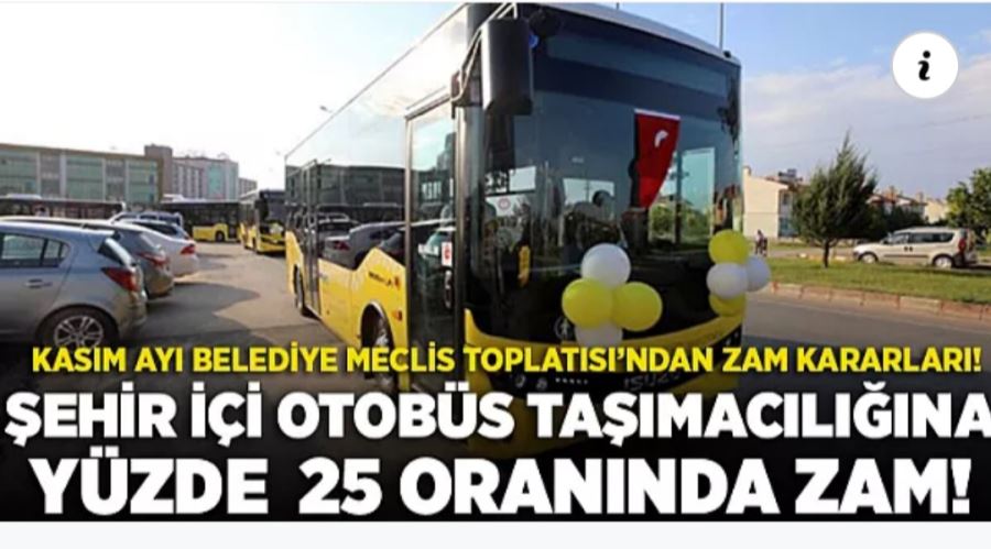 Afyon’da şehir içi otobüslere yüzde 25 zam yapıldı!