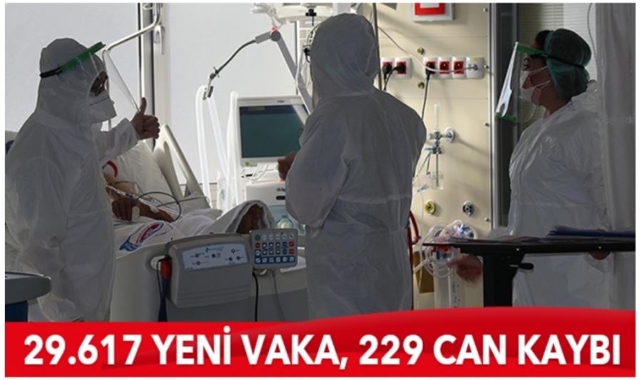 Türkiye’de koronavirüste son durum: 29.617 yeni vaka, 229 can kaybı