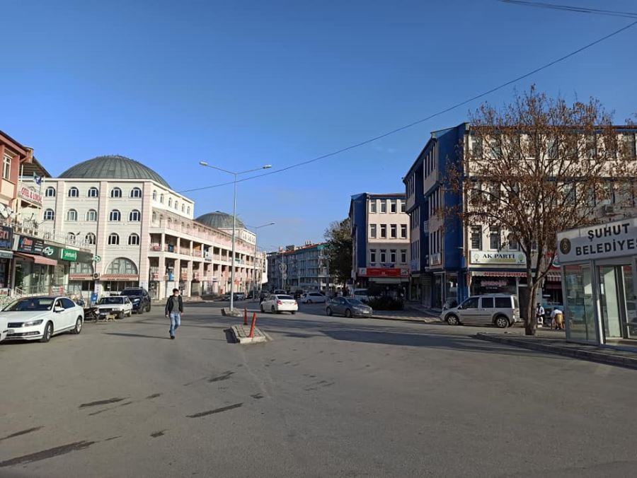 Şuhut Kısıtlamaya Uydu, cadde ve sokaklar sokak hayvanlarına kaldı 