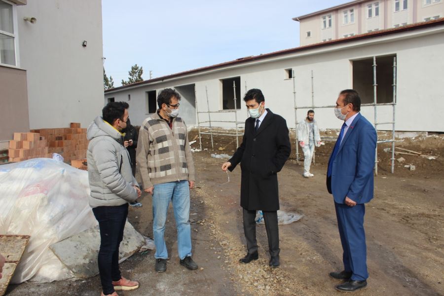 Kaymakam Kaçmaz EML Ek Atölye İnşaat Çalışmalarını Yerinde İnceledi