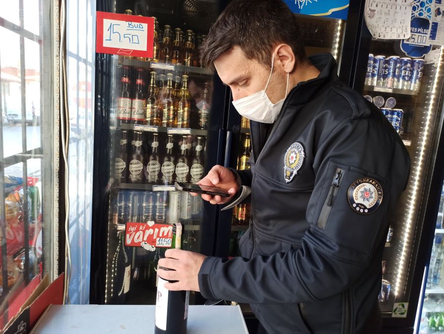 Şuhut’ta polis ekiplerinden alkol satan iş yerlerine yönelik denetim  