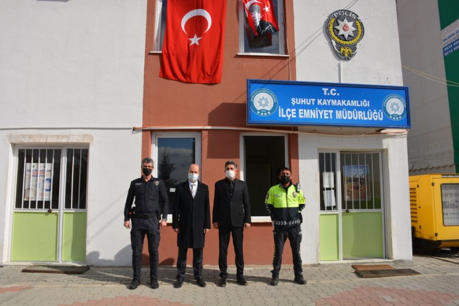 Başkan Bozkurt’tan Şuhut Emniyet Müdürlüğüne Polis Haftası Ziyareti