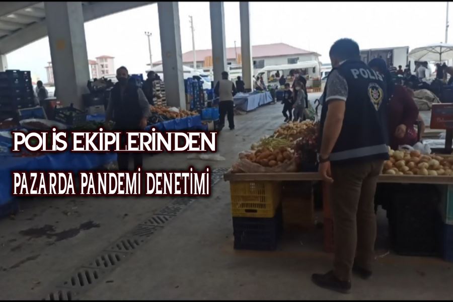 Şuhutta polis ekiplerinden pazarda pandemi denetimi