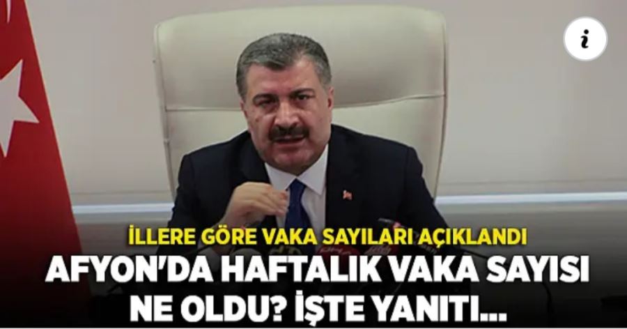 Haftalık vaka sayısı haritası açıklandı… İşte Afyon’da son durum