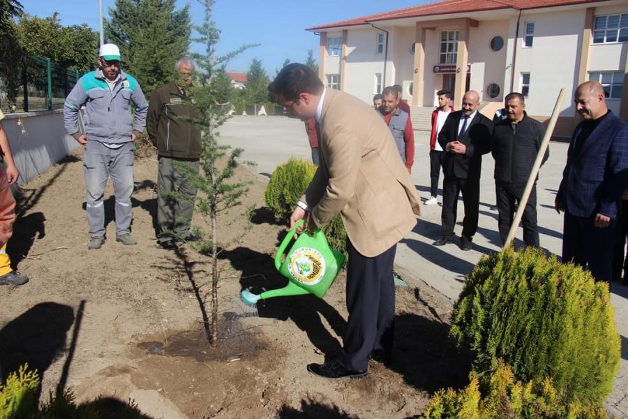 Kaymakam Öğrencilerle Birlikte Ağaç Dikti