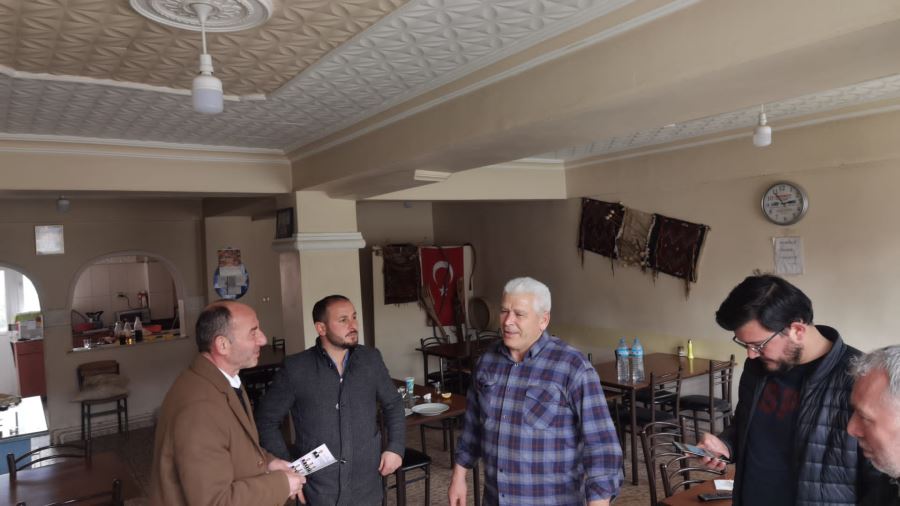 Başkan Akdağ ve yönetim kuruludan Karaadilli Belde esnaflarına ziyaret