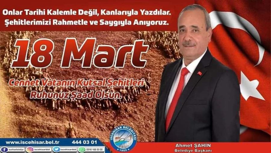 Başkan Şahin’den “18 Mart Çanakkale Zaferi” Mesajı