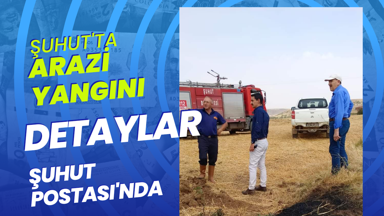 Şuhut’ta arazi yangını