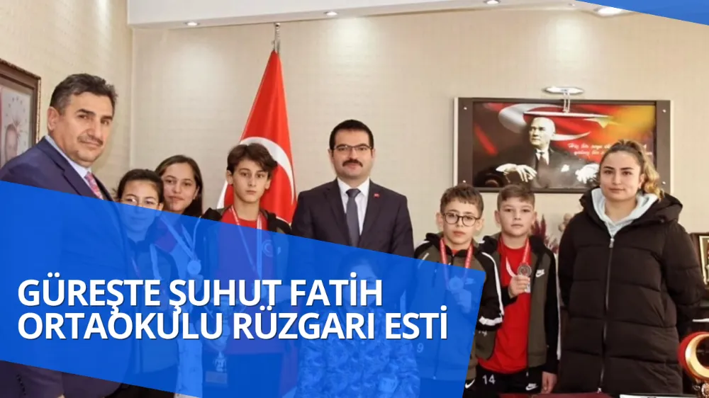 GÜREŞTE ŞUHUT FATİH ORTAOKULU RÜZGARI ESTİ