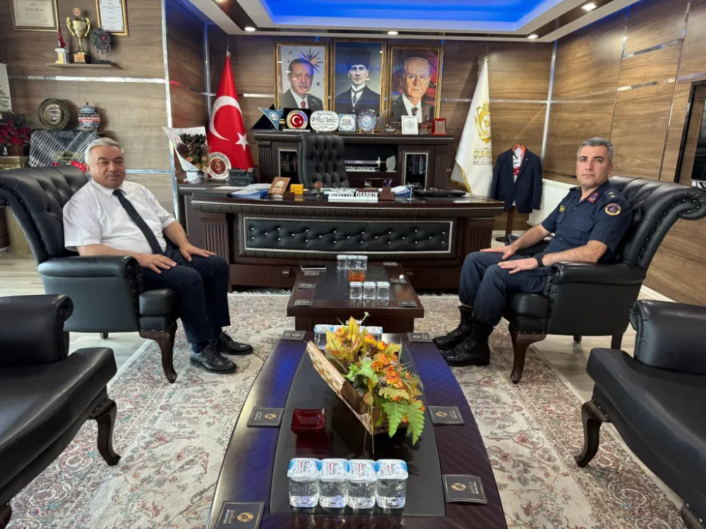 Üsteğmen Yunus Tosun’dan Başkan Özaşkın’a Veda Ziyareti