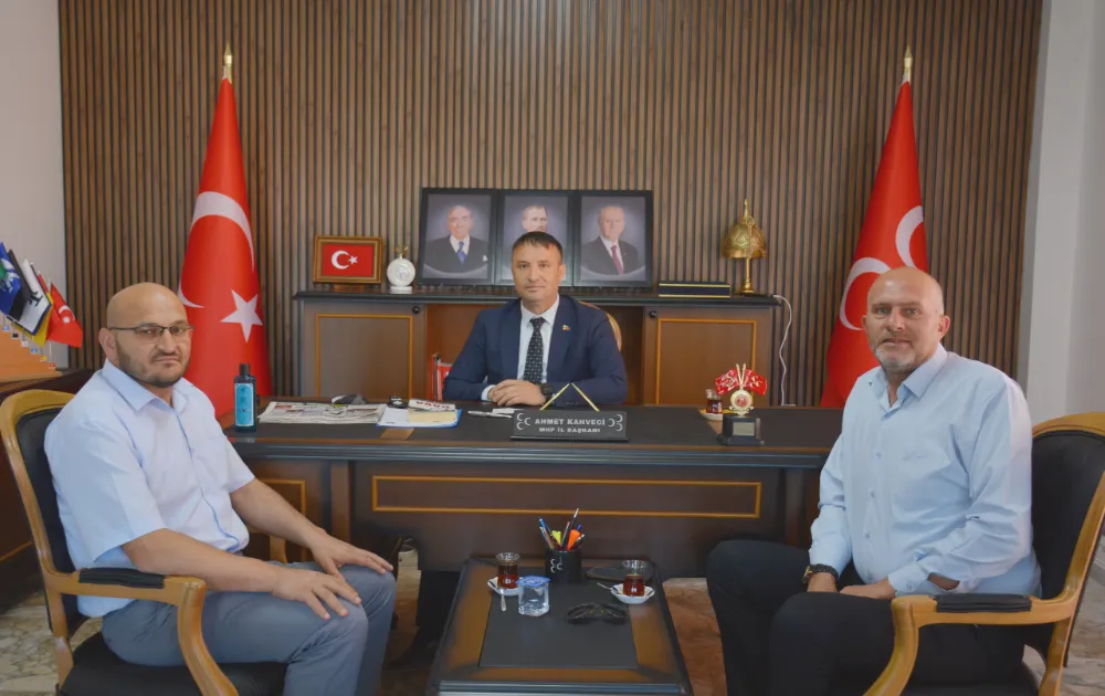 Başkan Durmaz ve İGM Üyesi Avcıdan Başkan Kahveciye Ziyaret