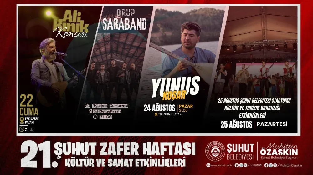 Şuhut’ta 21. Zafer Yolu Şenlikleri Başlıyor