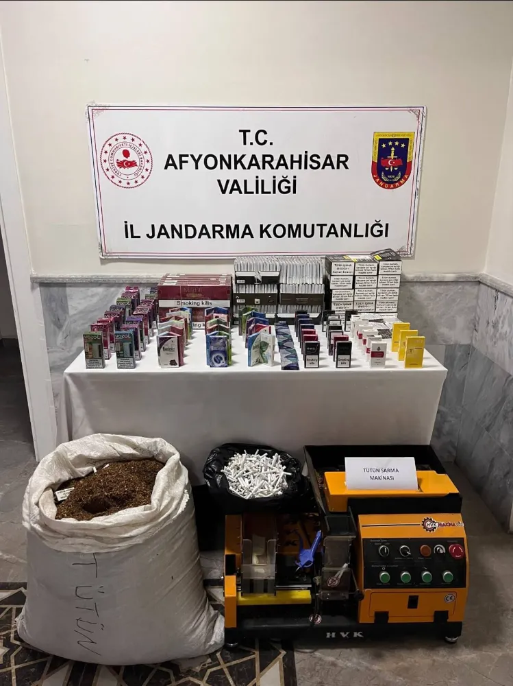 Afyonkarahisar’da Kaçak Sigara ve Tütün Operasyonu